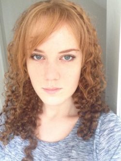 Curly ginger hair