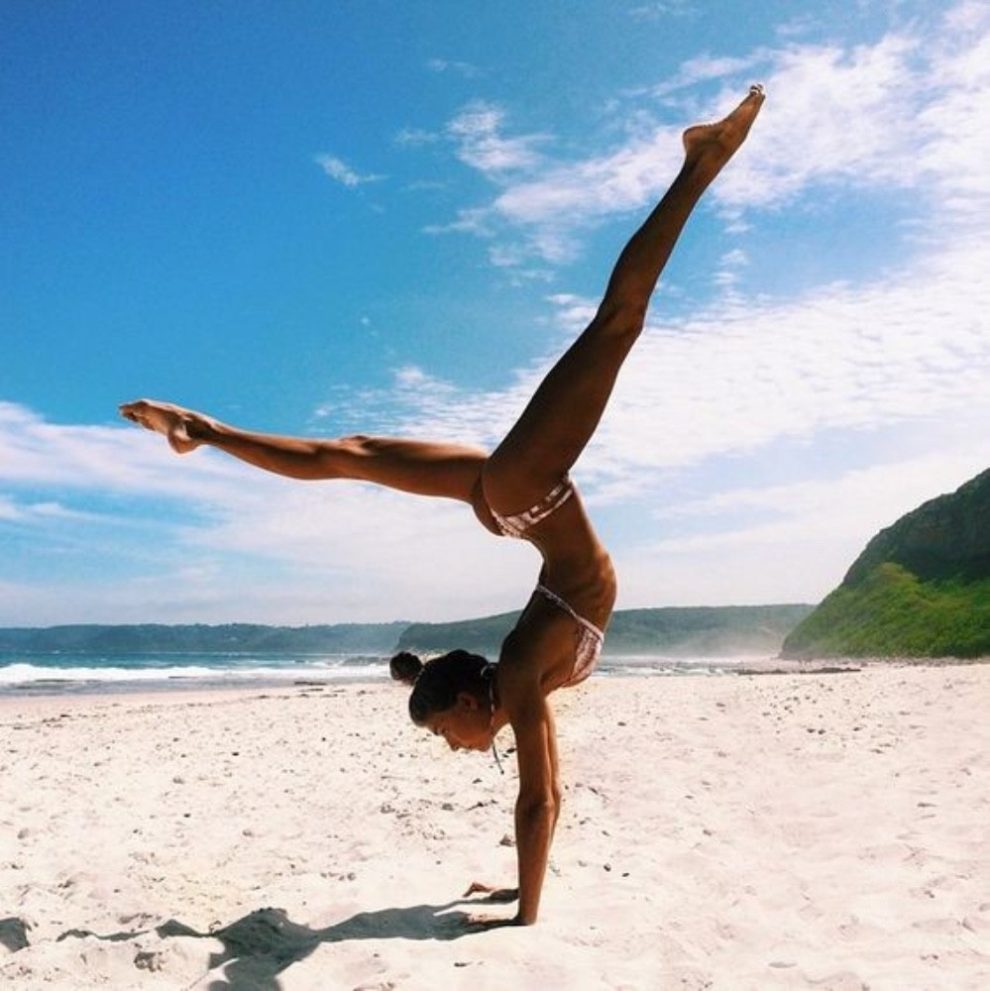 Flexible on the beach