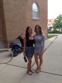 Two girls and a scooter