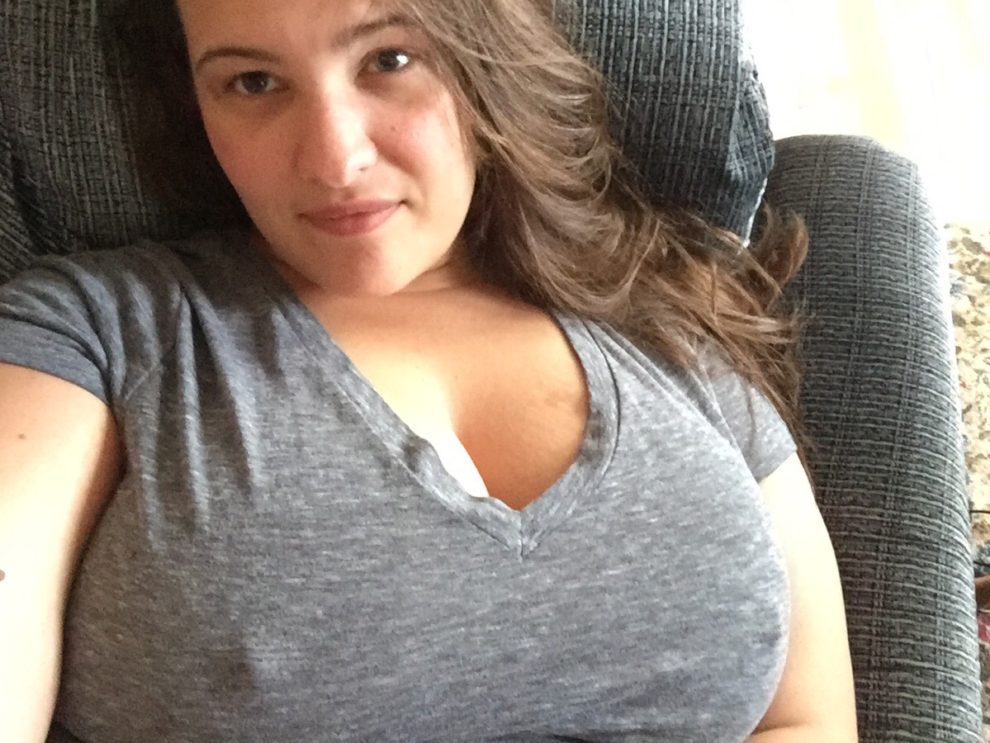 Had a request for the same grey v-neck but braless.