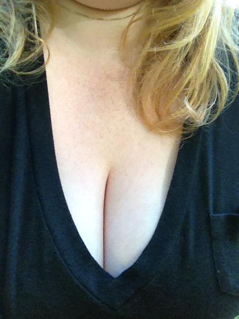 Some cleavage and freckles for you