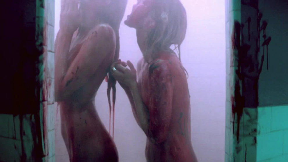 Abbey Lee Kershaw and Bella Heathcote showering in some Hawaiian Punch juice