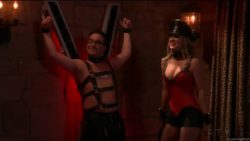 Kaley Cuoco as s dominatrix in The Big Bang Theory