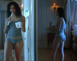 Emmy Rossum Eating Chinese Food In Her Underwear