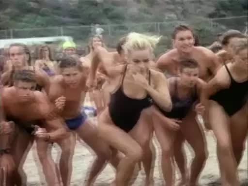 Pamela Anderson's first of a million bounces on Baywatch