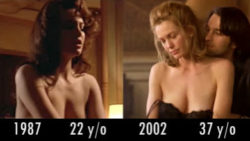 Diane Lane - 1987 (The Big Town) vs 2002 (Unfaithful) - Nude Comparison