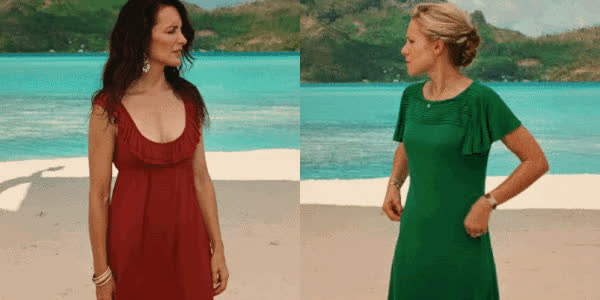 Kristin Davis & Kristen Bell in Couples Retreat