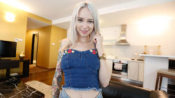 Busty Russian blonde babe hooks up with Snapchat pal and will get pussy filled