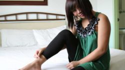 Tattooed Filipina babe sucks and fucks tourist in hotel room
