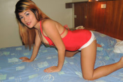 Festive Asian babe Cindy will get vacation creampie in her pussy