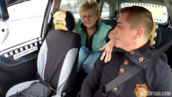 Czech Mature Blonde Hungry for Taxi Drivers Cock