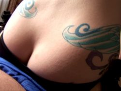 Bombshell exgirlfriend doxy in satin undies Sailor giving lap dance