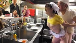 Mimi Asuka ravaged in a restaurant in public