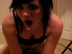 Kinky dark brown exgirlfriend wench Andi getting obscene on camera