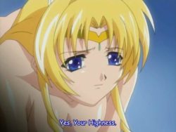 Nice golden-haired anime female getting taut vagina ravaged by a big knob