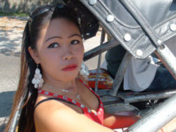 Filipina babe chased down in trike via vacationer and later fucked at resort