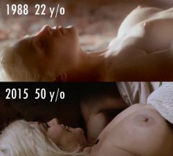 Sherilyn Fenn - Two Moon Junction (1988) vs Shameless (2015) - Nude Comparison